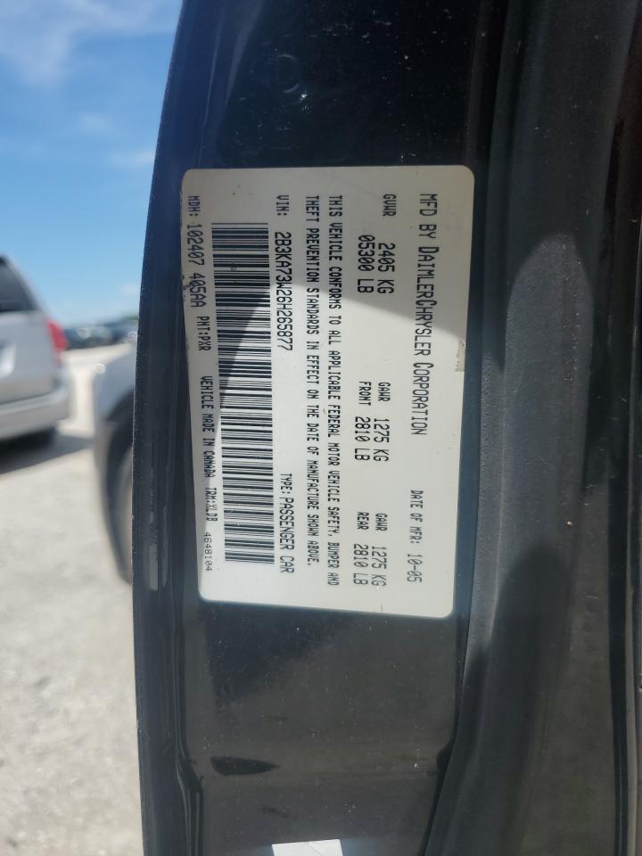 2006 Dodge Charger Srt-8 VIN: 2B3KA73W26H265877 Lot: 62549525
