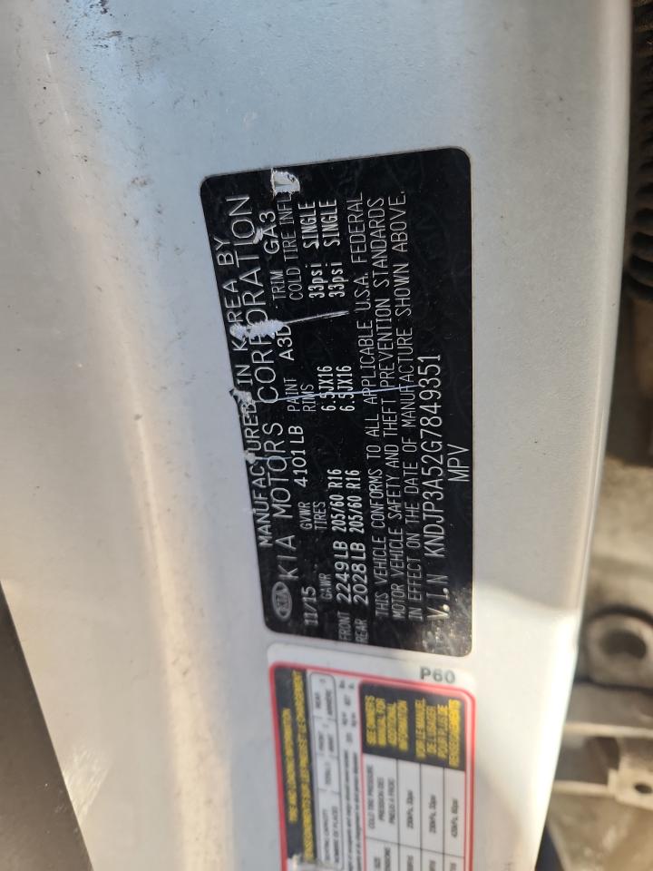 2016 Kia Soul + VIN: KNDJP3A52G7849351 Lot: 63375665