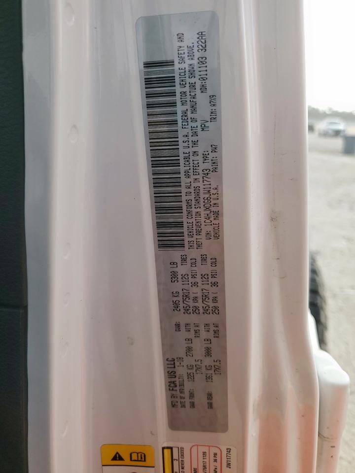 2018 Jeep Wrangler Unlimited Sport VIN: 1C4HJXDG6JW117743 Lot: 64817355