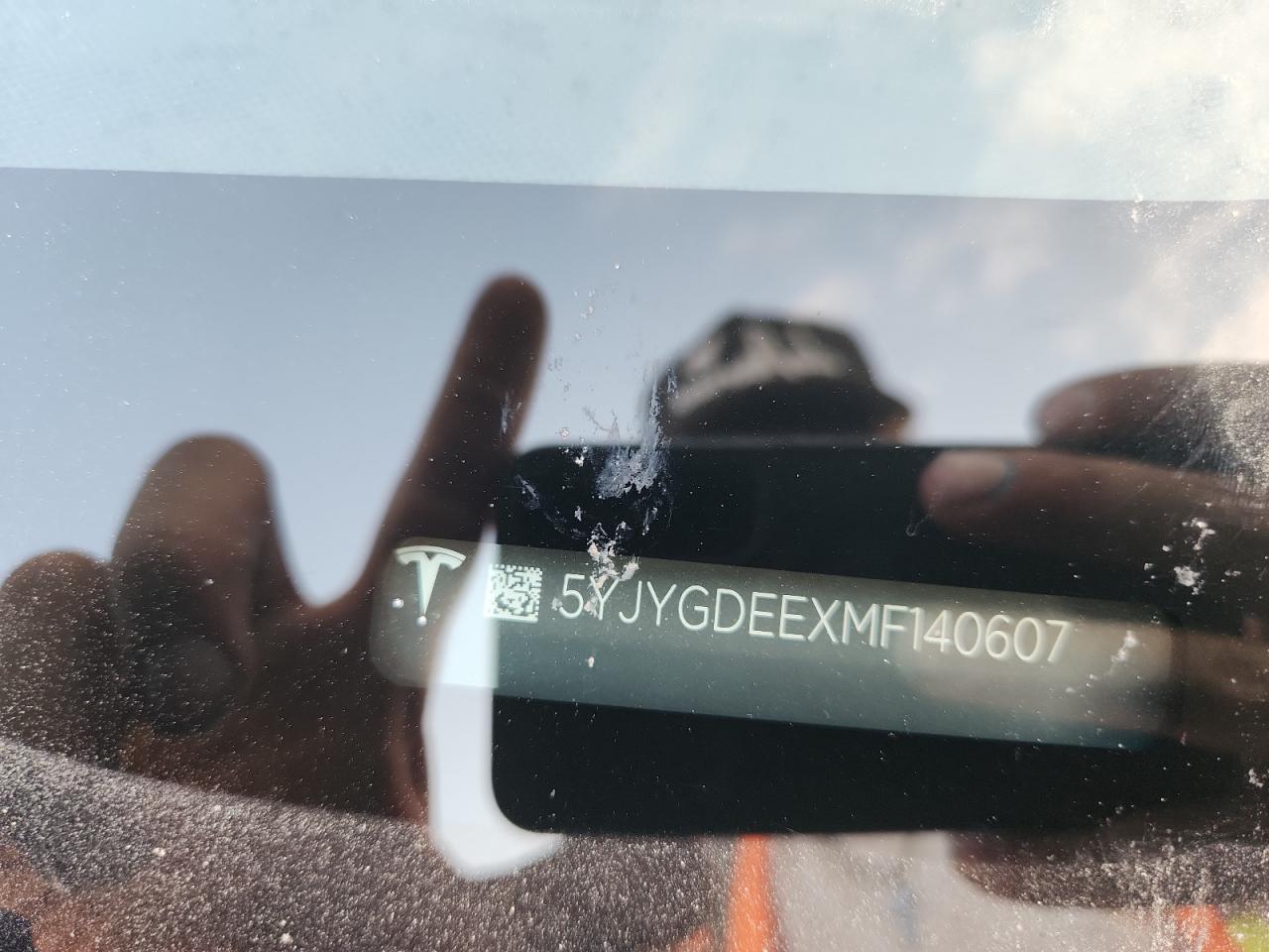 2021 Tesla Model Y VIN: 5YJYGDEEXMF140607 Lot: 65270685