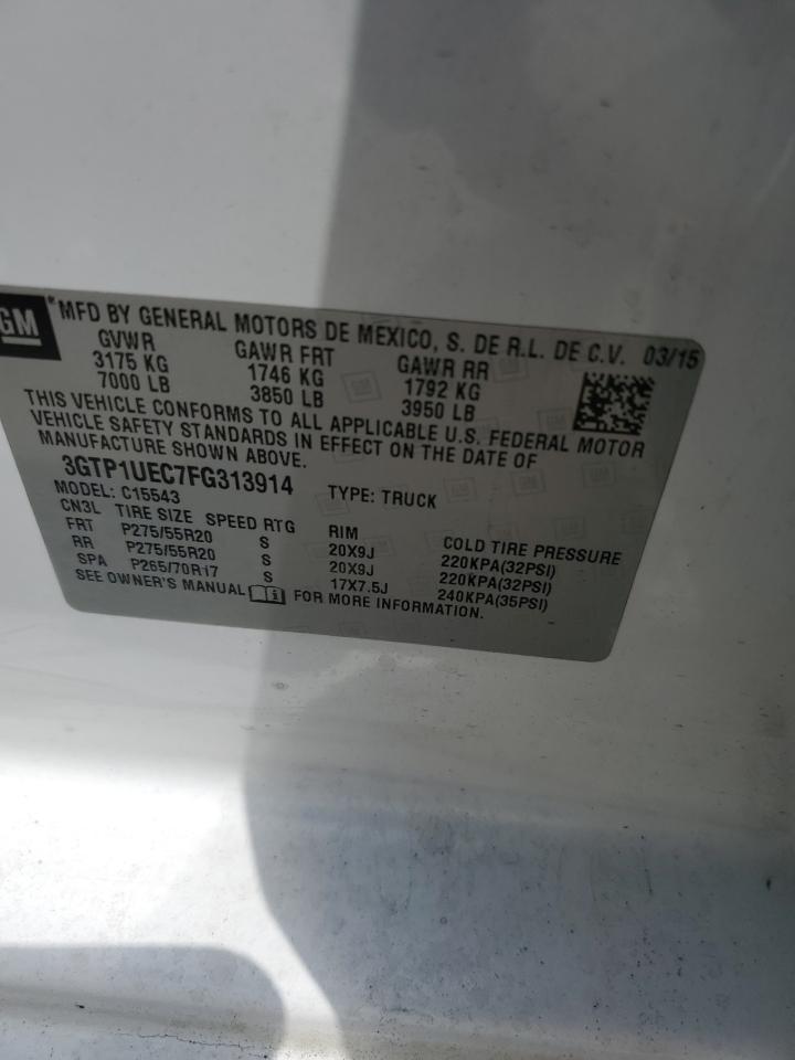 2015 GMC Sierra C1500 Sle VIN: 3GTP1UEC7FG313914 Lot: 66575785