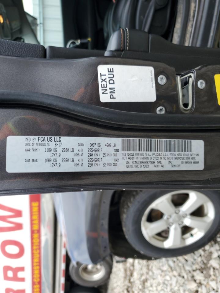 2017 Jeep Compass Latitude VIN: 3C4NJDBBXHT674888 Lot: 63280575