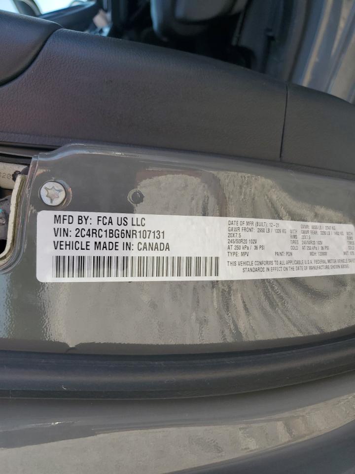 2022 Chrysler Pacifica Touring L VIN: 2C4RC1BG6NR107131 Lot: 64567995