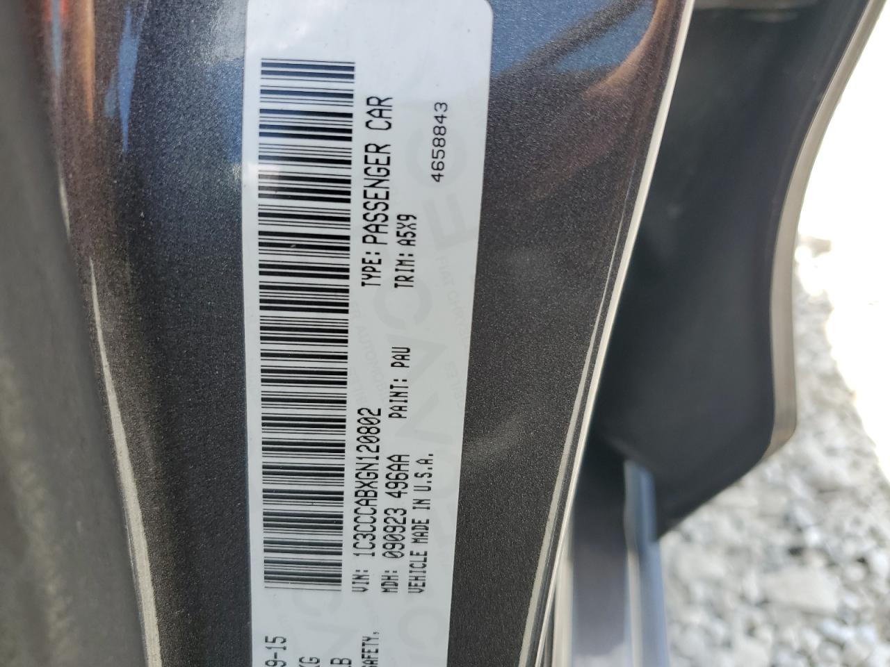 2016 Chrysler 200 Limited VIN: 1C3CCCABXGN120802 Lot: 62724285