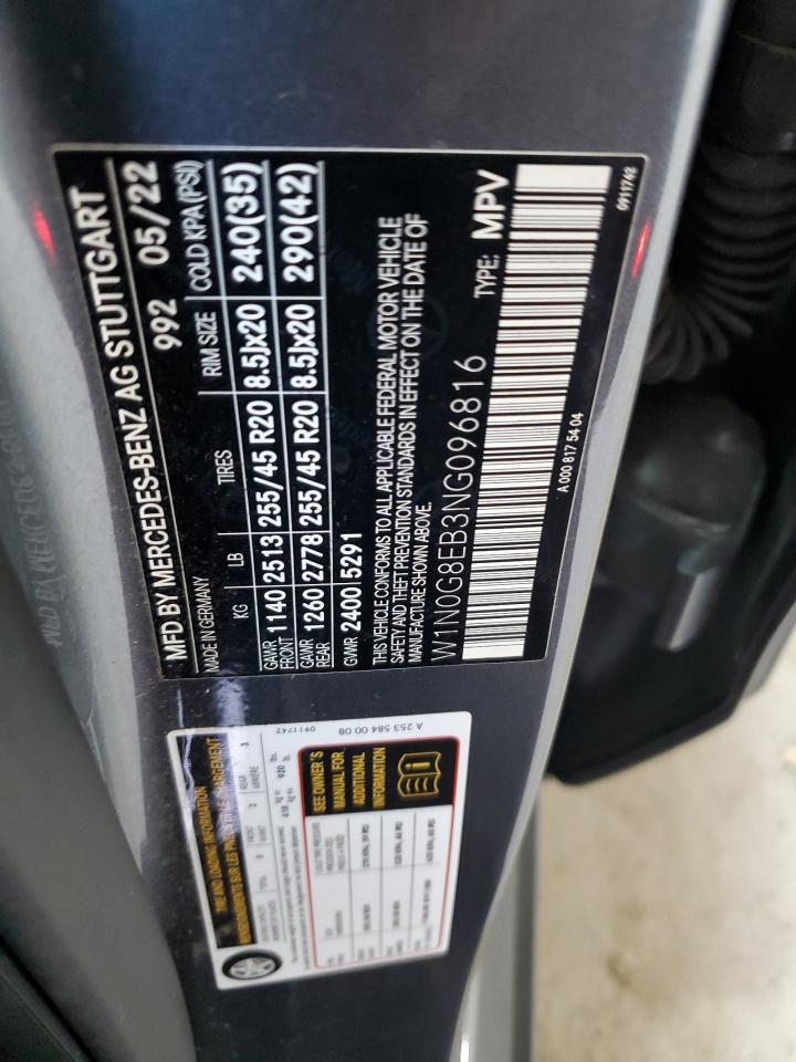 2022 Mercedes-Benz Glc 300 4Matic VIN: W1N0G8EB3NG096816 Lot: 64110895