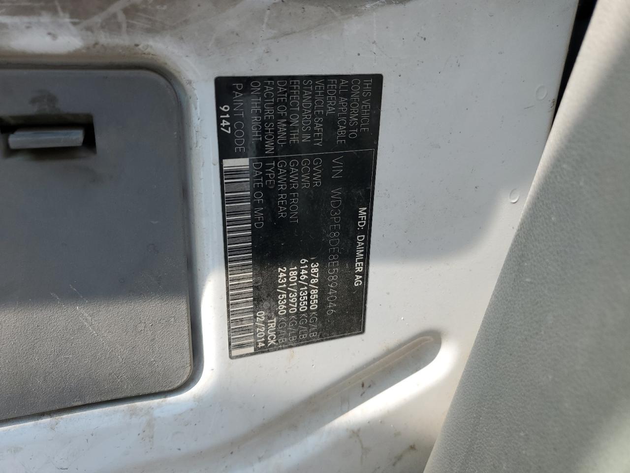 wd3pe8de8e5894046 WD3PE8DE8E5894046 2014 Mercedes Benz Sprinter 2 - Trucks Delivery Van