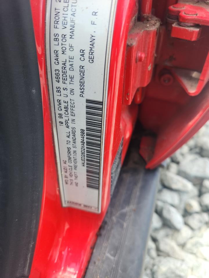 1999 Audi A4 2.8 Quattro VIN: WAUED28D2XA044600 Lot: 63762705