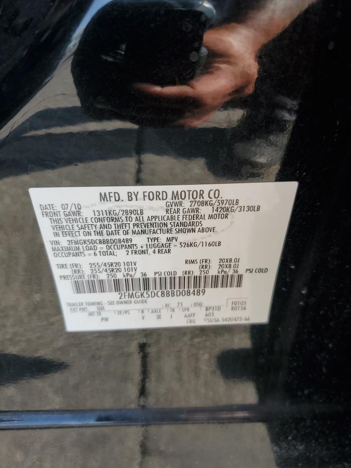 2011 Ford Flex Limited VIN: 2FMGK5DC8BBD08489 Lot: 64722075