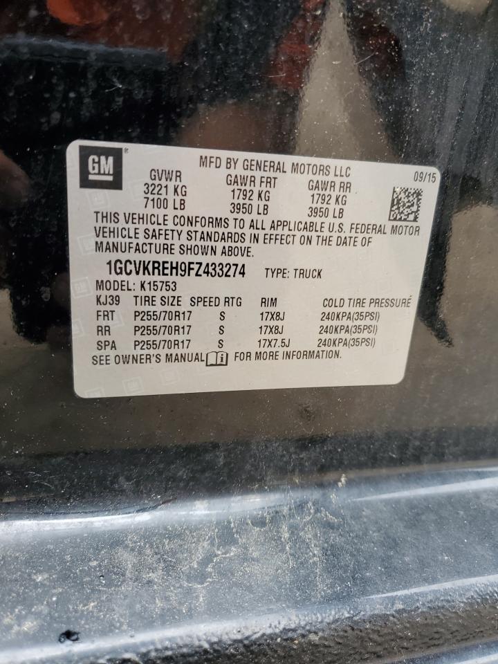 2015 Chevrolet Silverado K1500 Lt VIN: 1GCVKREH9FZ433274 Lot: 65041895