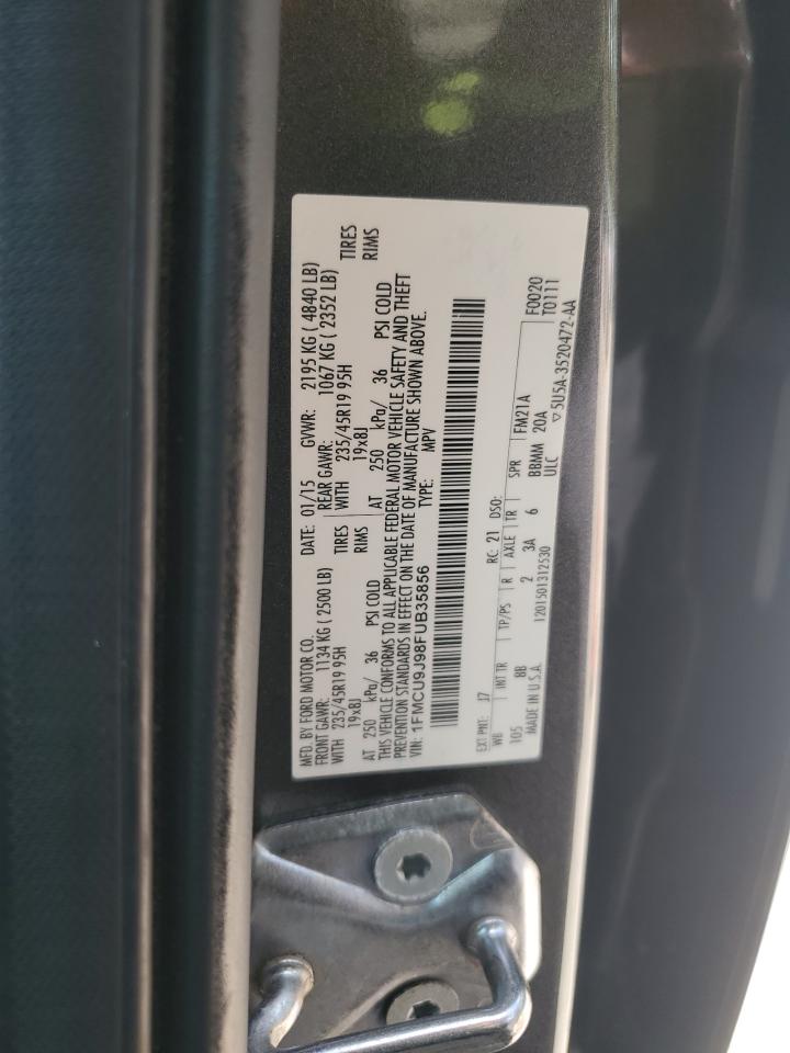 2015 Ford Escape Titanium VIN: 1FMCU9J98FUB35856 Lot: 65214955