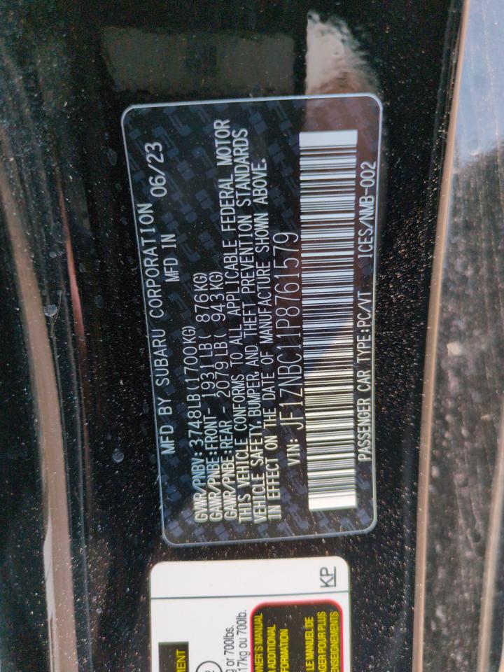 2023 Toyota Gr 86 VIN: JF1ZNBC11P8761579 Lot: 64699175