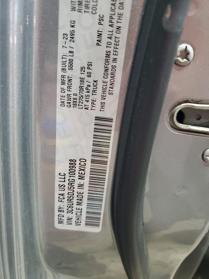 2024 Ram 2500 Big Horn VIN: 3C6UR5DJ5RG100988 Lot: 64329305