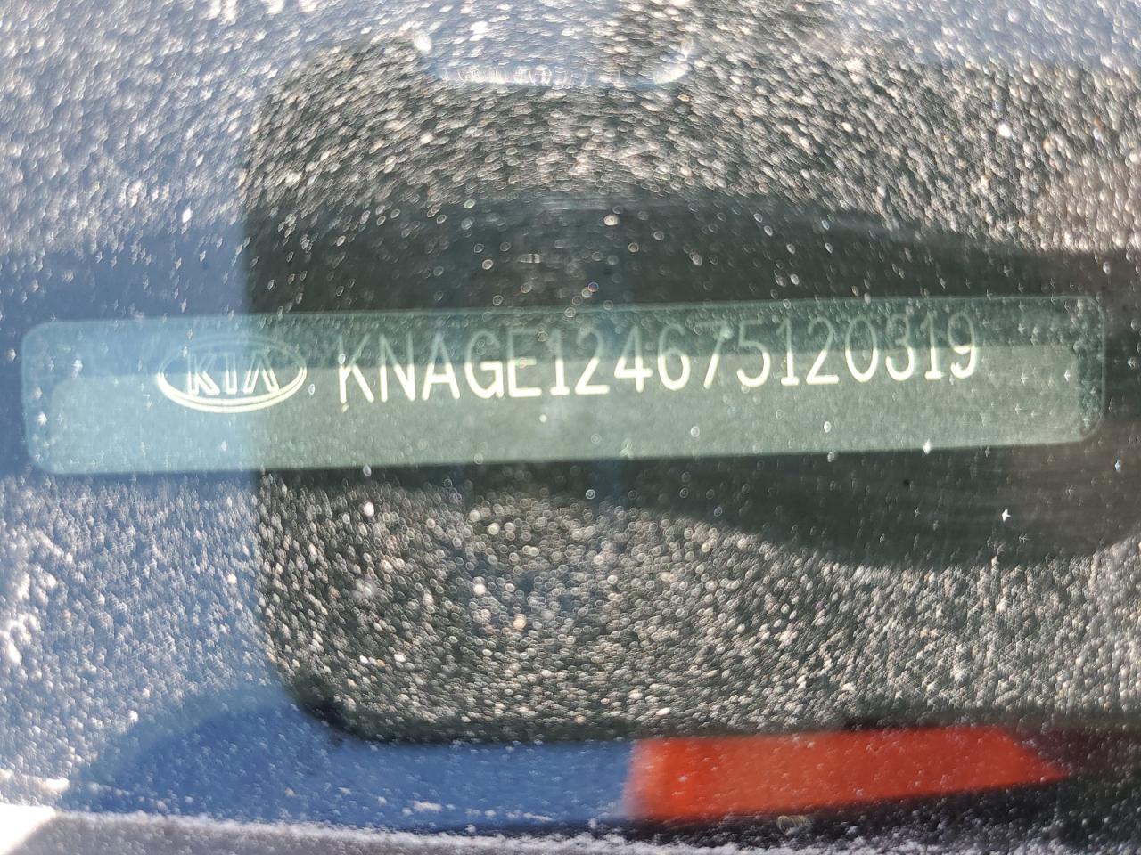 2007 Kia Optima Lx VIN: KNAGE124675120319 Lot: 64146315