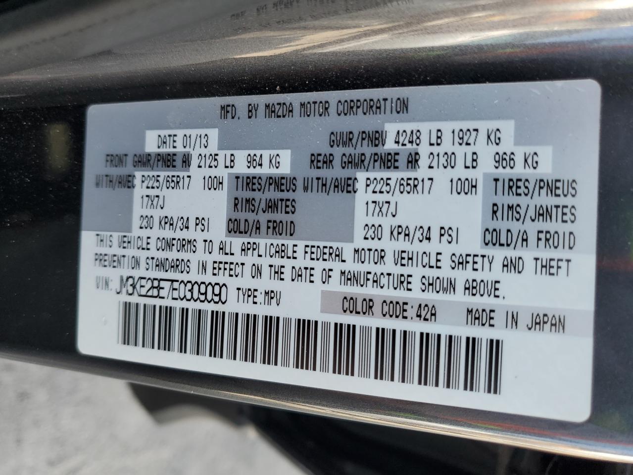 2014 Mazda Cx-5 Sport VIN: JM3KE2BE7E0309090 Lot: 64979815