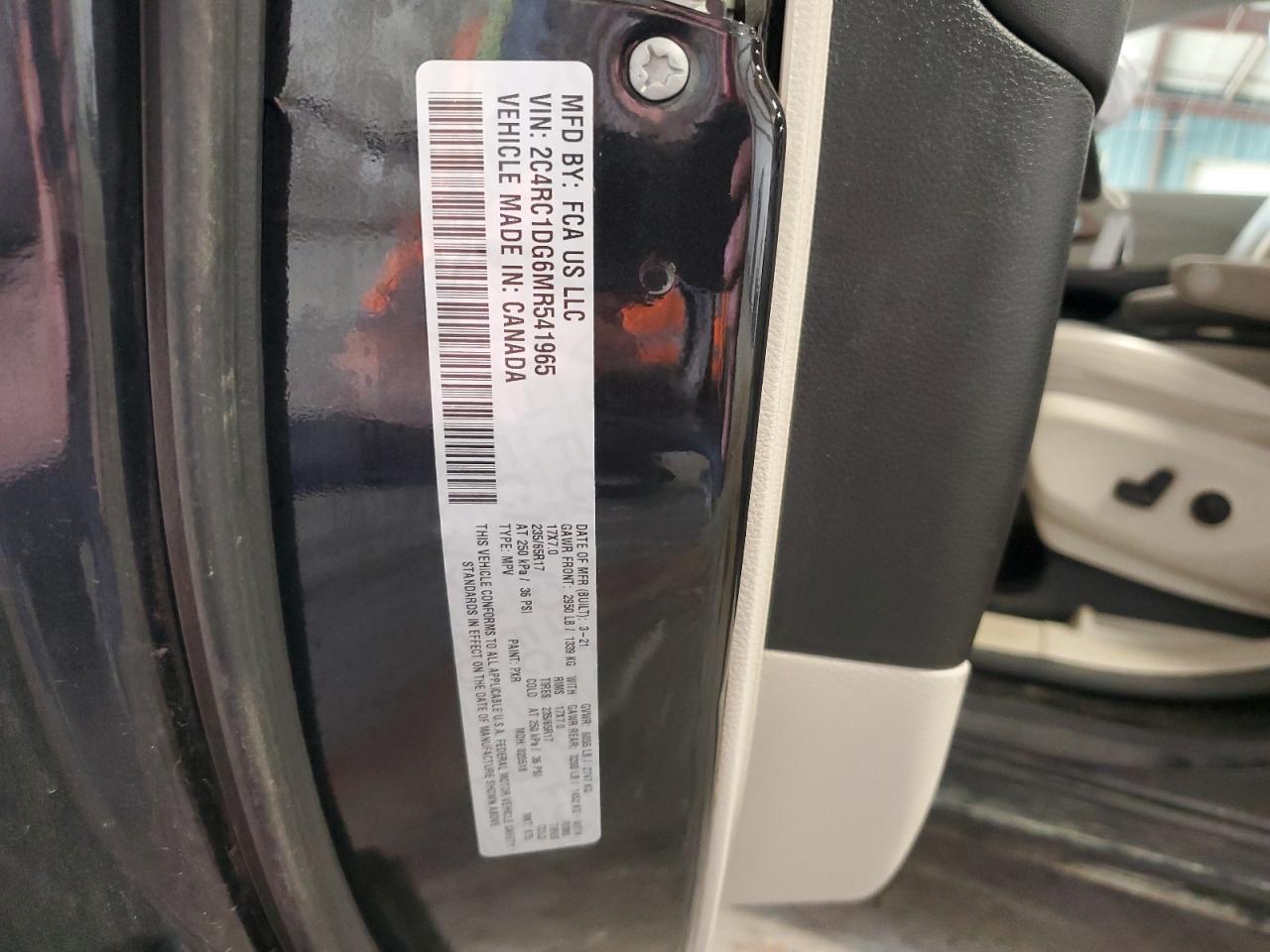 2021 Chrysler Voyager Lxi VIN: 2C4RC1DG6MR541965 Lot: 64650505