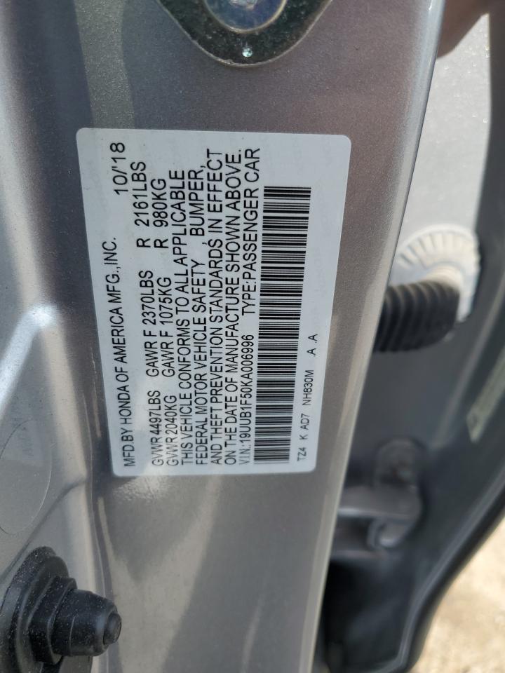 2019 Acura Tlx Technology VIN: 19UUB1F50KA006996 Lot: 65332145