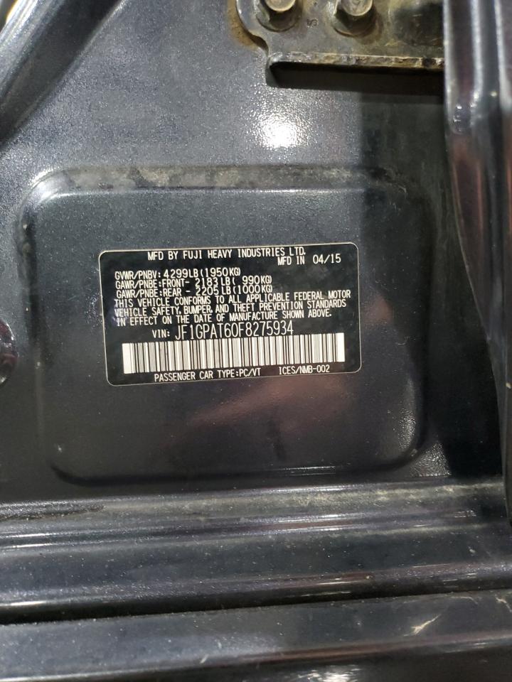 2015 Subaru Impreza Sport VIN: JF1GPAT60F8275934 Lot: 66383875