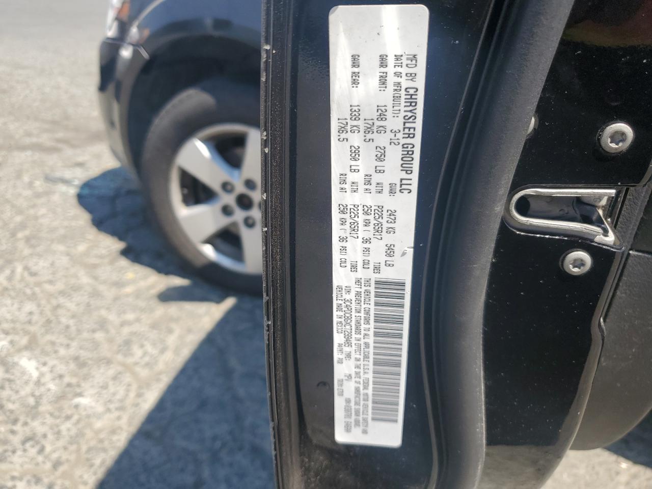 2012 Dodge Journey Sxt VIN: 3C4PDCBGXCT299485 Lot: 65067495