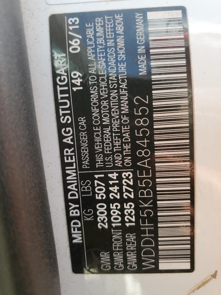 2014 Mercedes-Benz E 350 VIN: WDDHF5KB5EA845852 Lot: 64517455