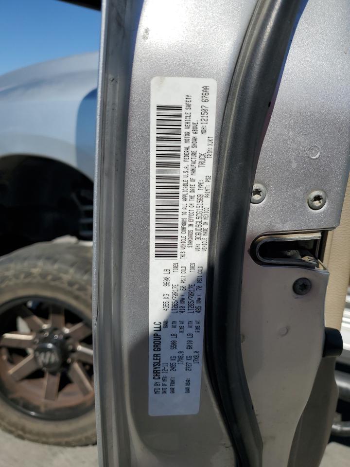 2012 Dodge Ram 2500 Longhorn VIN: 3C6UD5GL5CG151569 Lot: 65281865