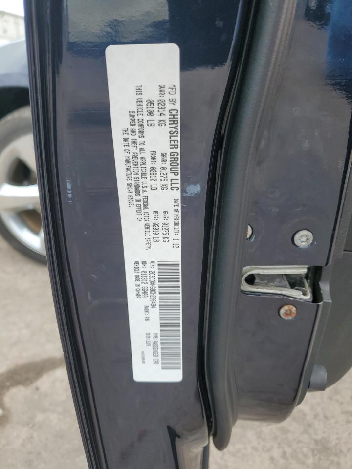 2012 Dodge Charger Sxt VIN: 2C3CDXHG8CH200494 Lot: 64317495