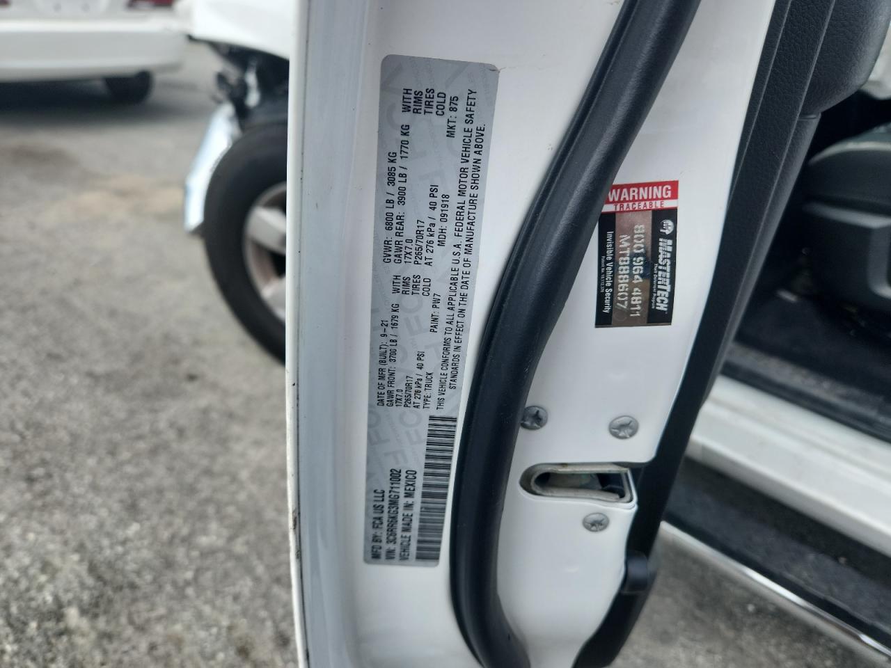 2021 Ram 1500 Classic Tradesman VIN: 3C6RR6KG3MG711002 Lot: 63563595