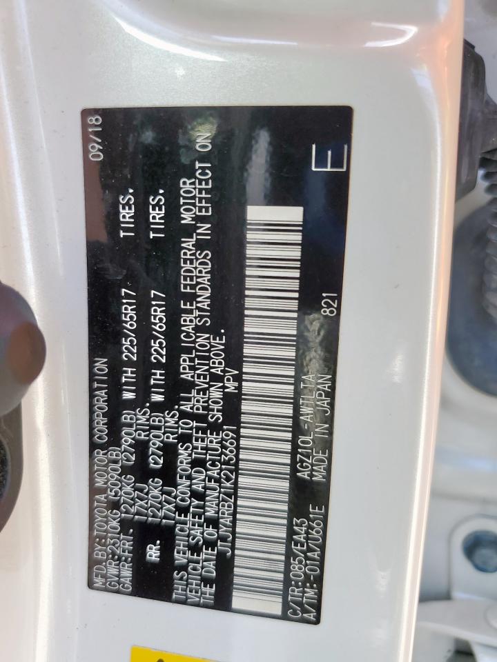 2019 Lexus Nx 300 Base VIN: JTJYARBZ1K2136691 Lot: 66537665