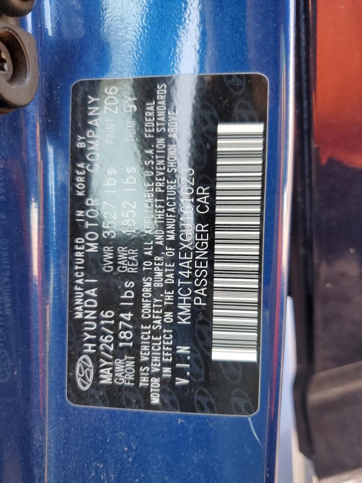 2016 Hyundai Accent Se VIN: KMHCT4AEXGU161623 Lot: 59997175