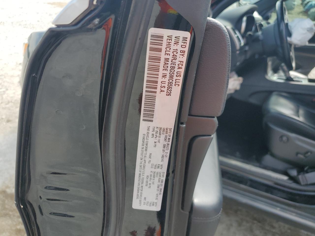 2021 Jeep Grand Cherokee Limited VIN: 1C4RJEBG5MC656226 Lot: 65732205