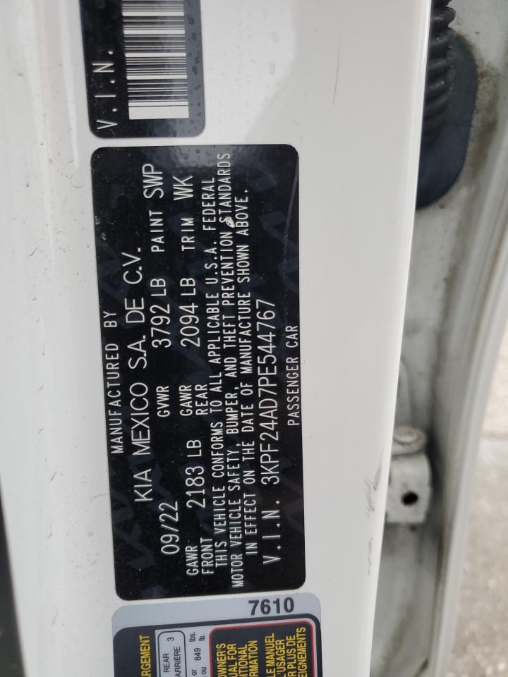 2023 Kia Forte Lx VIN: 3KPF24AD7PE544767 Lot: 65215725