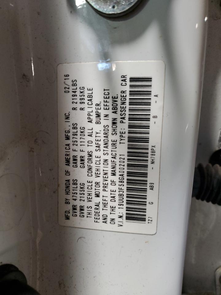 2016 Acura Tlx Tech VIN: 19UUB3F58GA002021 Lot: 62330785