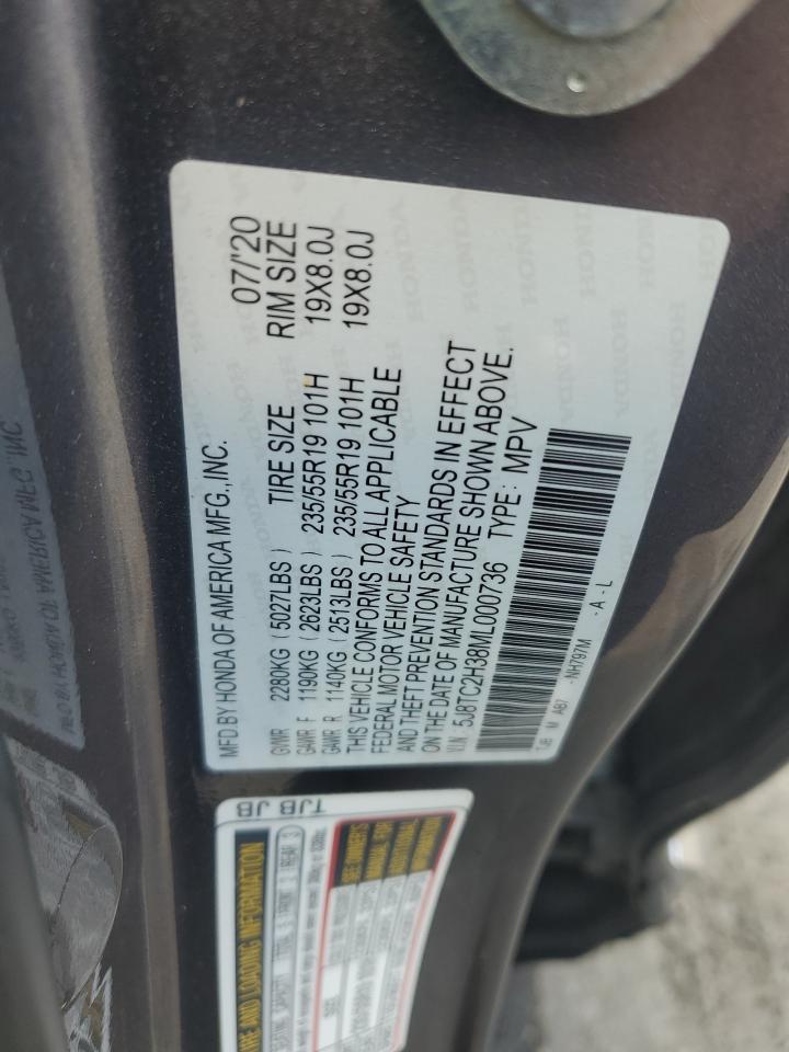 2021 Acura Rdx VIN: 5J8TC2H38ML000736 Lot: 63932215