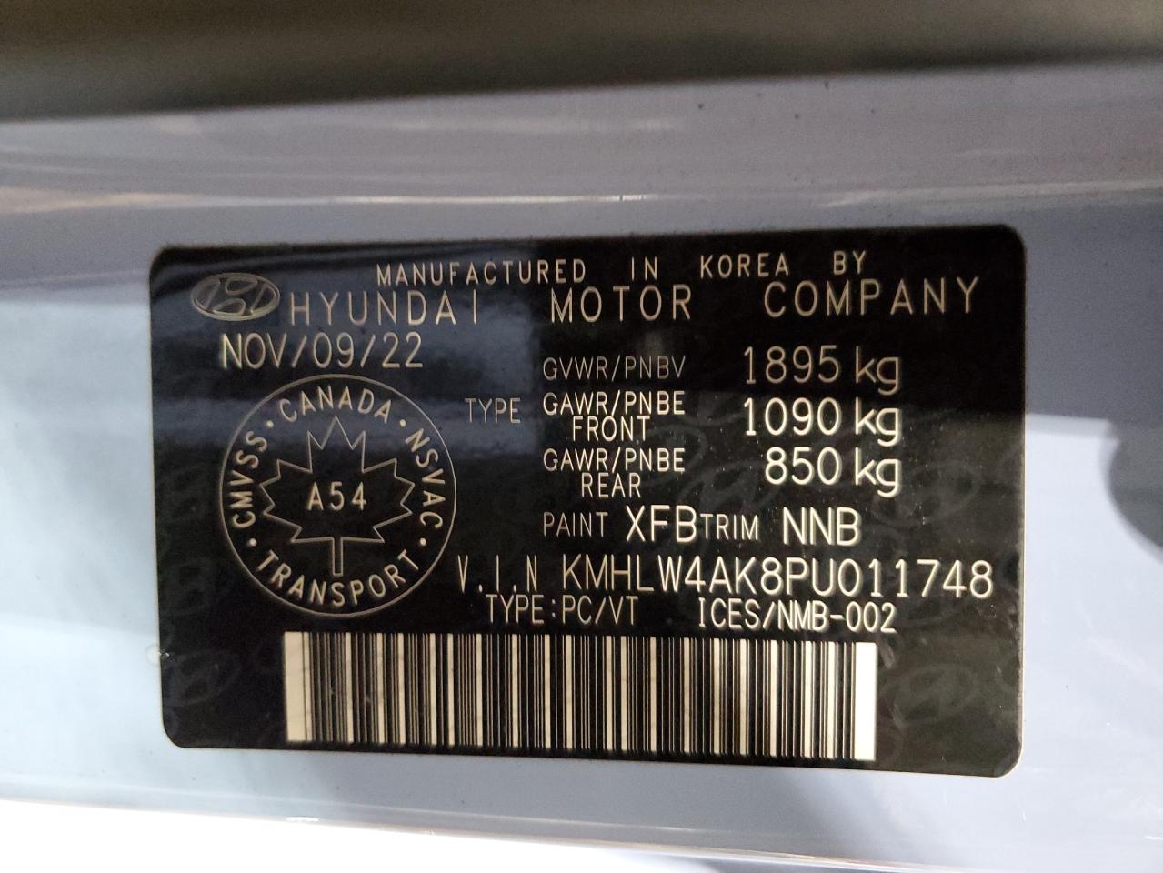 2023 Hyundai Elantra N VIN: KMHLW4AK8PU011748 Lot: 65957155