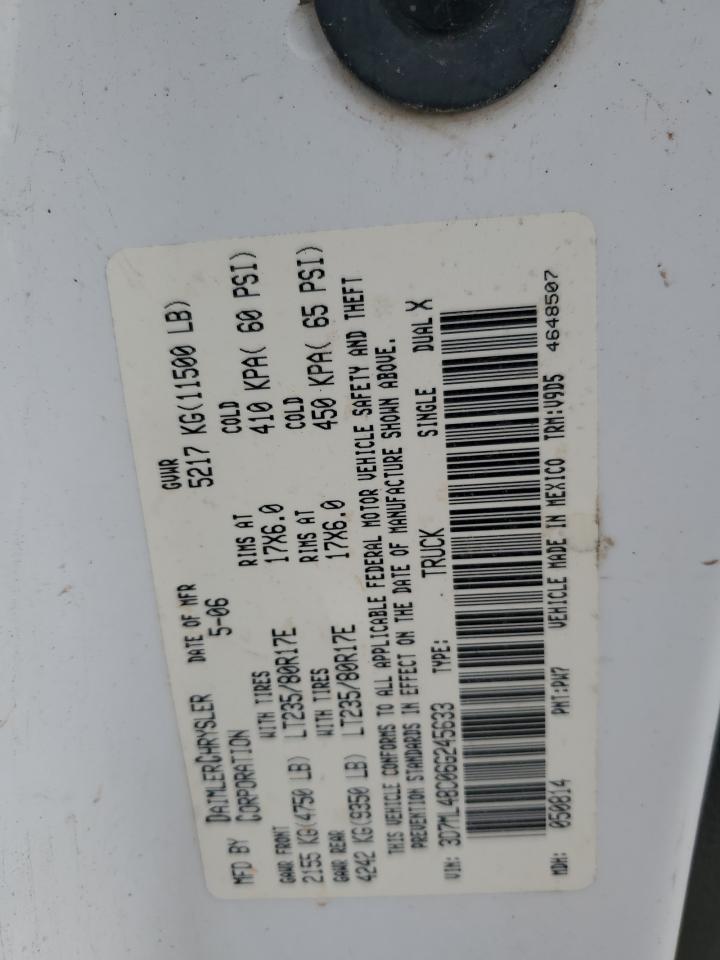 2006 Dodge Ram 3500 St VIN: 3D7ML48C06G245633 Lot: 62521765