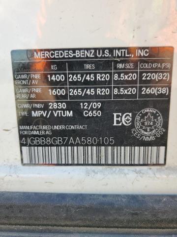 2010 MERCEDES-BENZ ML 350 4MATIC  
