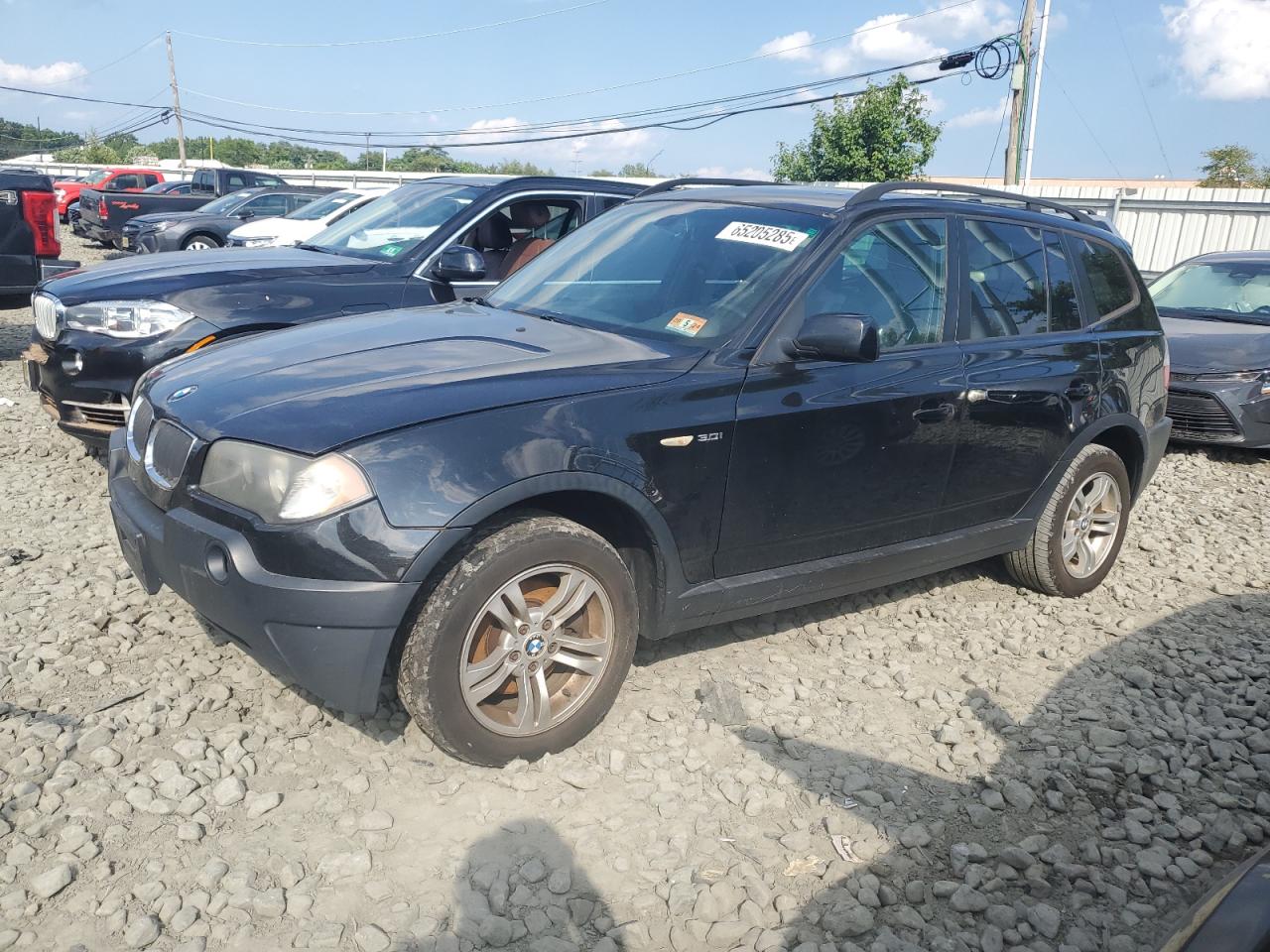 2005 BMW X3 3.0I black suv gas WBXPA93405WD11615 photo #1