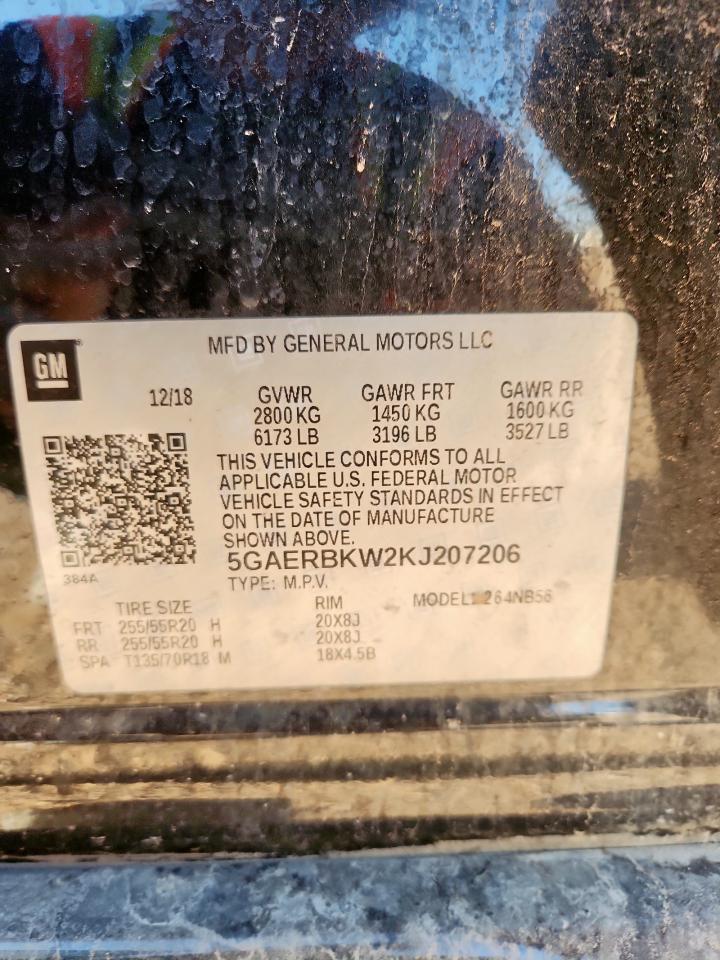 2019 Buick Enclave Essence VIN: 5GAERBKW2KJ207206 Lot: 63099575