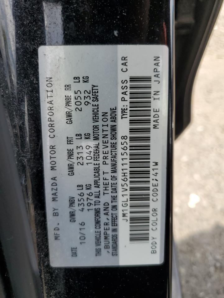 2017 Mazda 6 Touring VIN: JM1GL1V56H1115658 Lot: 65606015