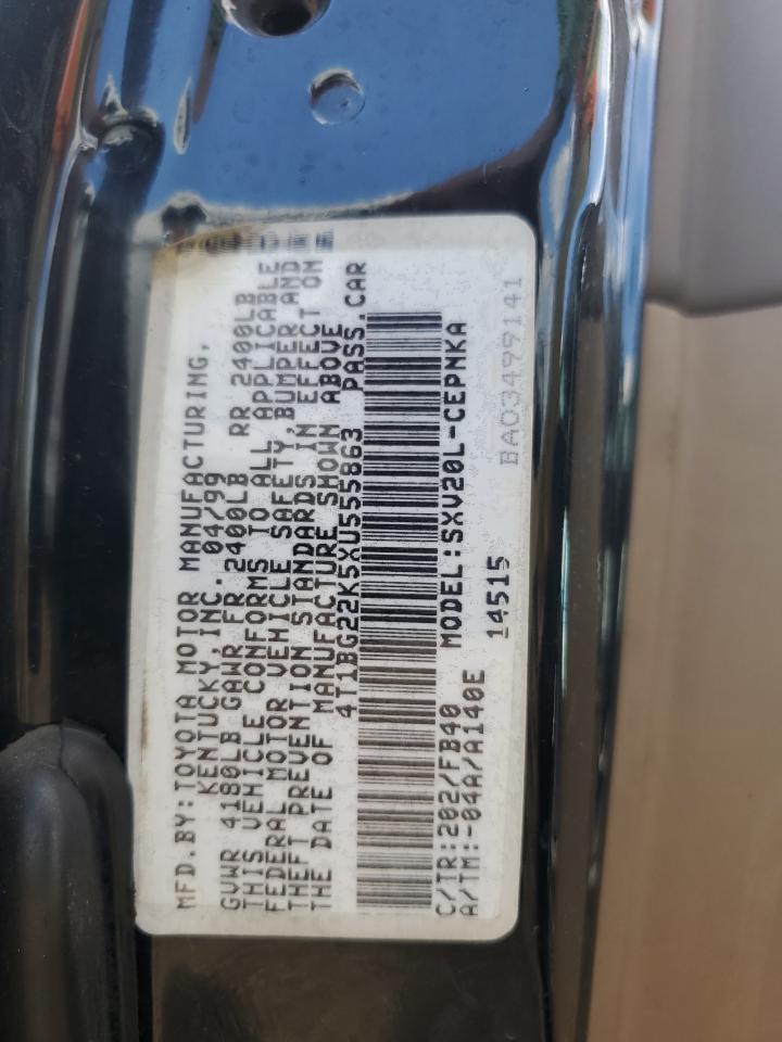 1999 Toyota Camry Ce VIN: 4T1BG22K5XU555863 Lot: 65587895