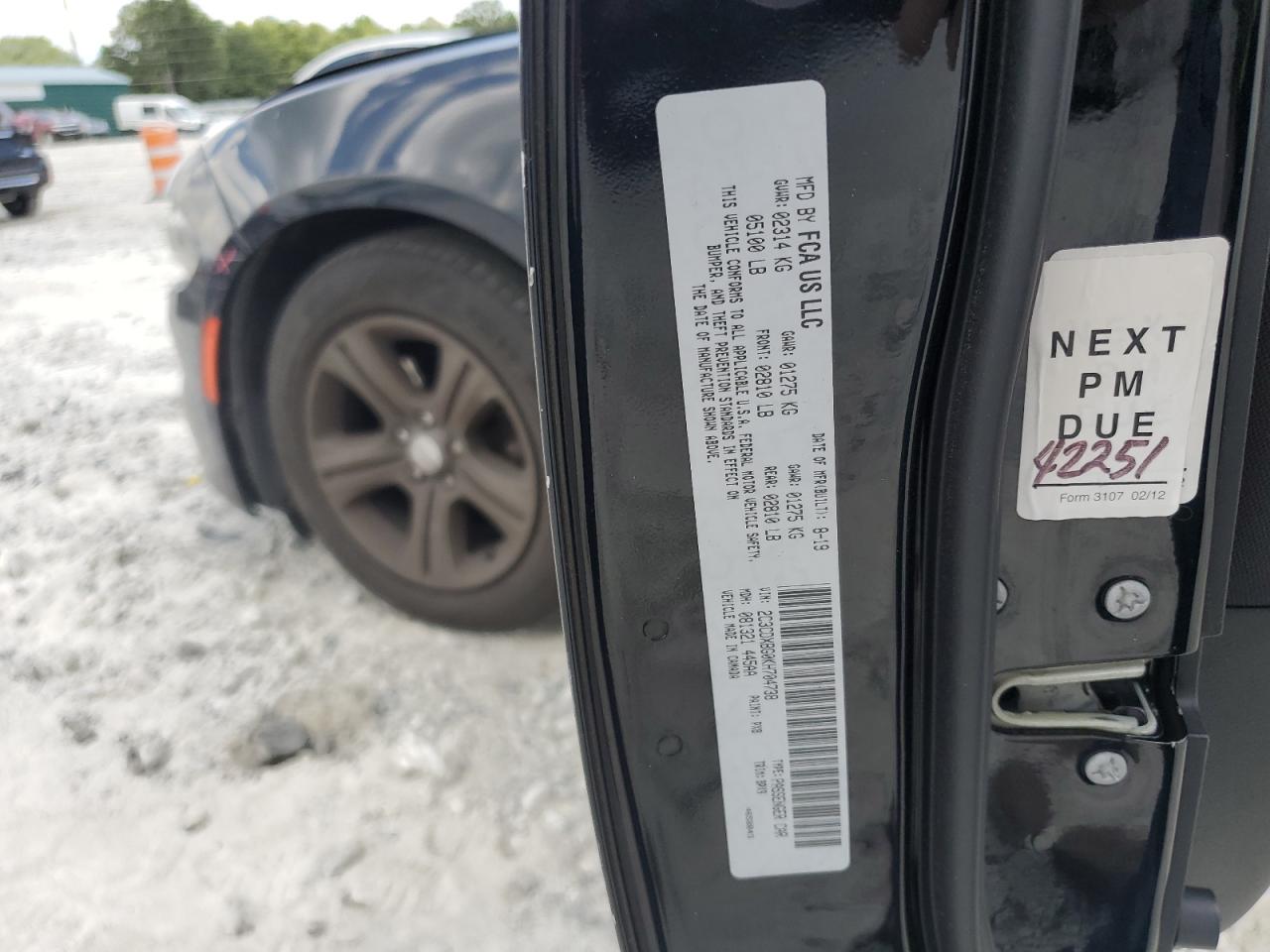 2019 Dodge Charger Sxt VIN: 2C3CDXBG0KH704738 Lot: 64192405