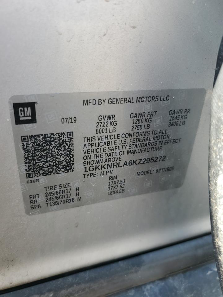 2019 GMC Acadia Sle VIN: 1GKKNRLA6KZ295272 Lot: 63102175