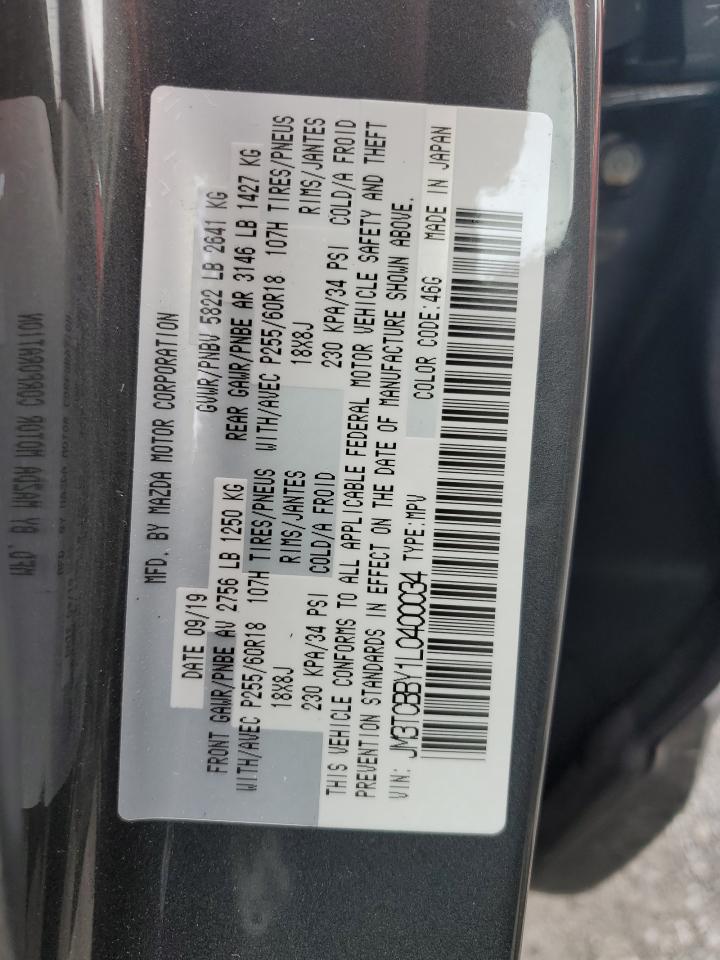 2020 Mazda Cx-9 Sport VIN: JM3TCBBY1L0400034 Lot: 63270225