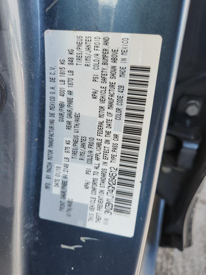 2016 Mazda 3 Sport VIN: 3MZBM1J74GM284512 Lot: 64673105
