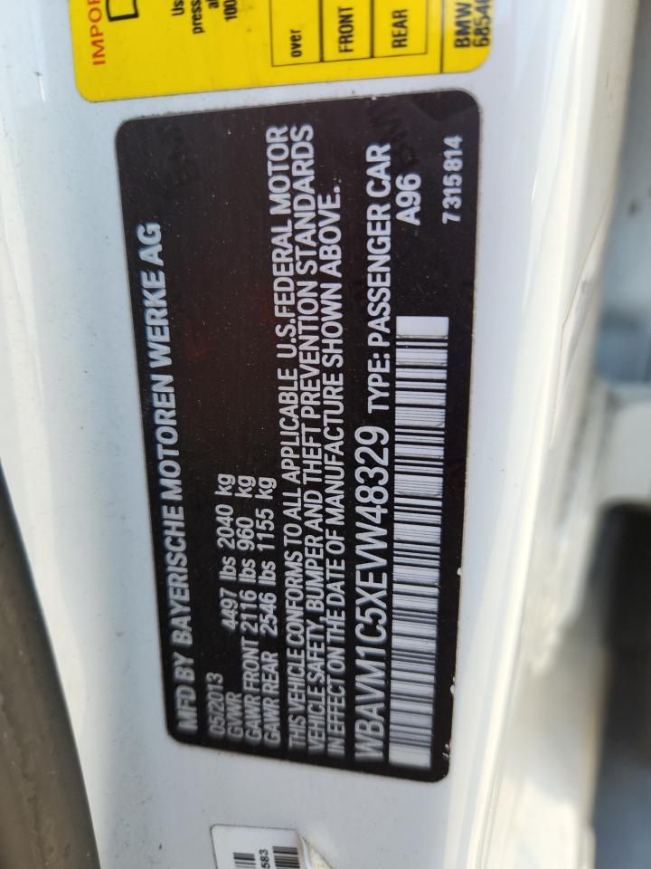 2014 BMW X1 Sdrive28I VIN: WBAVM1C5XEVW48329 Lot: 62945525