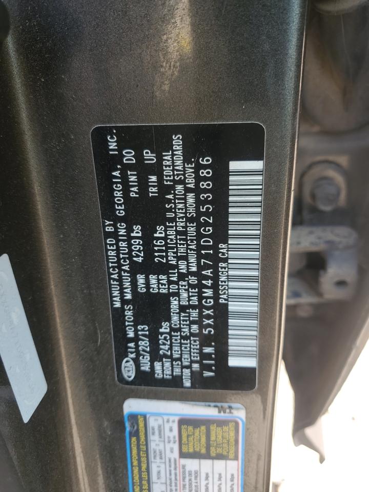2013 Kia Optima Lx VIN: 5XXGM4A71DG253886 Lot: 64680765