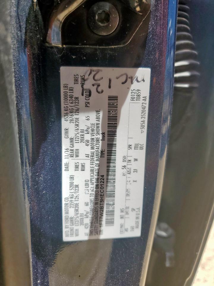 2017 Ford F250 Super Duty VIN: 1FT7W2BT8HEC01224 Lot: 86863375