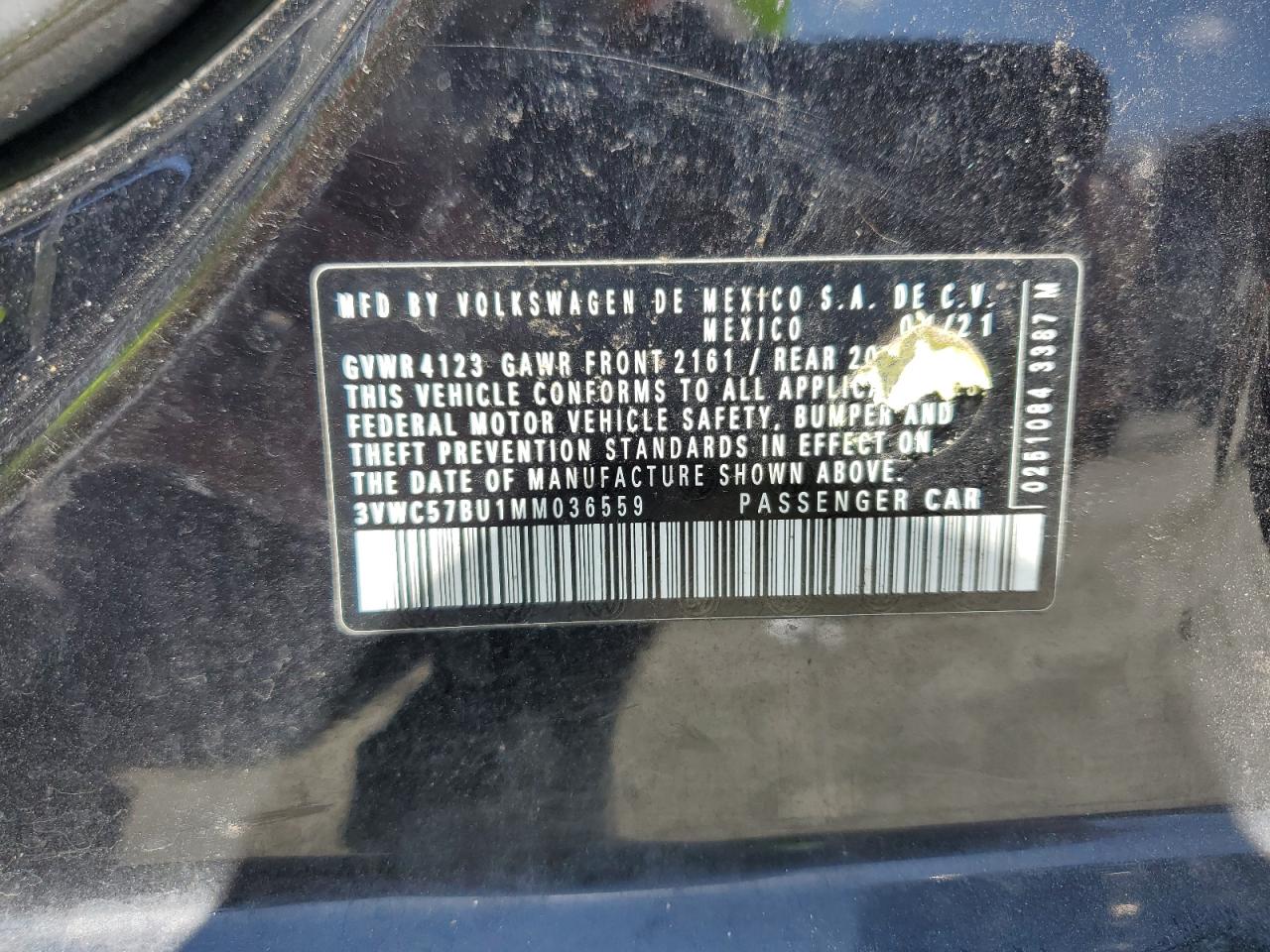 2021 Volkswagen Jetta S VIN: 3VWC57BU1MM036559 Lot: 65581975