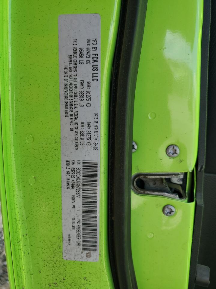 2019 Dodge Charger Scat Pack VIN: 2C3CDXGJ7KH725977 Lot: 64477815