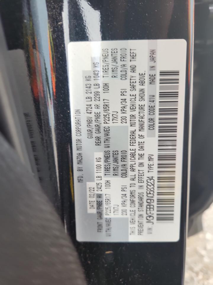 2022 Mazda Cx-5 Select VIN: JM3KFBBM9N0583234 Lot: 63741405