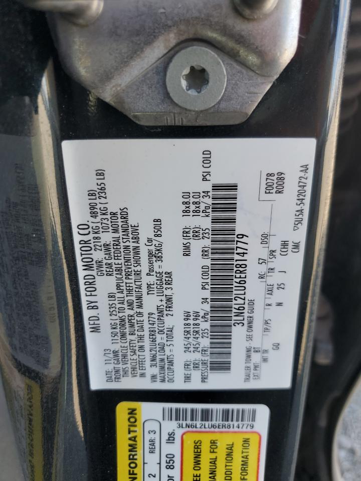 2014 Lincoln Mkz Hybrid VIN: 3LN6L2LU6ER814779 Lot: 66941025